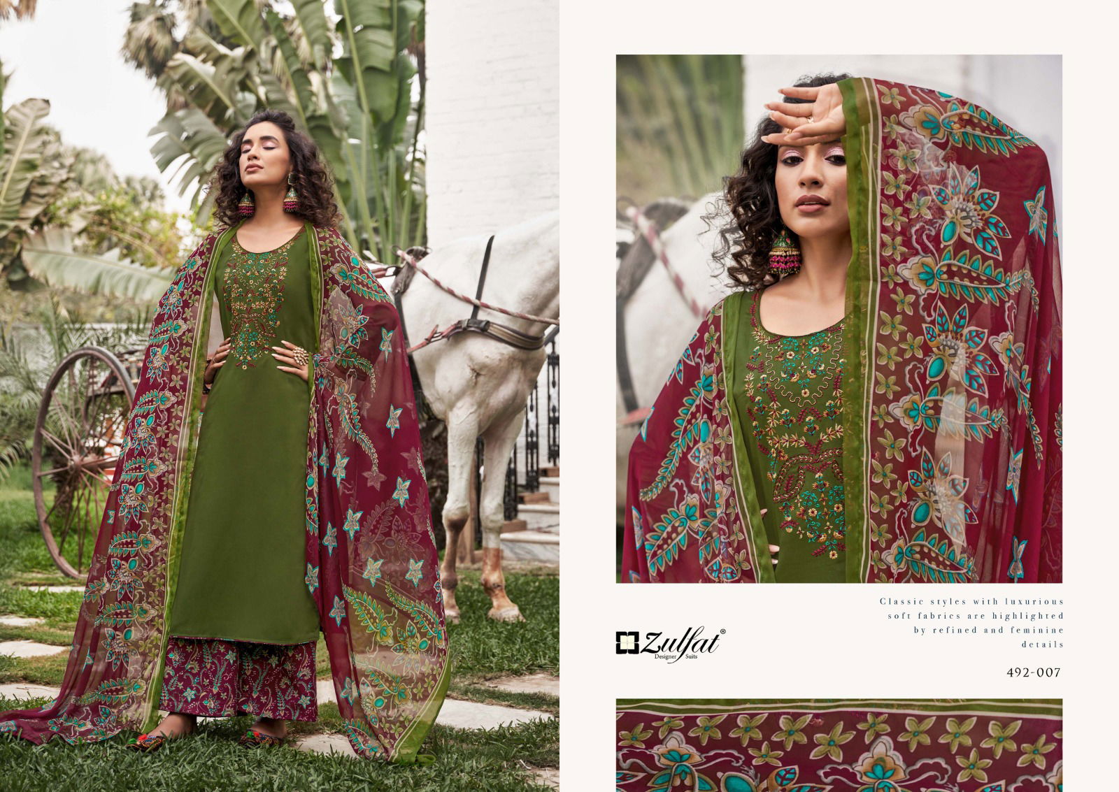 Mandakini 492 By Zulfat 001-010Cotton Dress Material Catalog